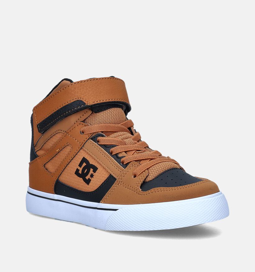 DC Shoes Pure High Top Baskets de skate en Cognac pour garçons (343801)