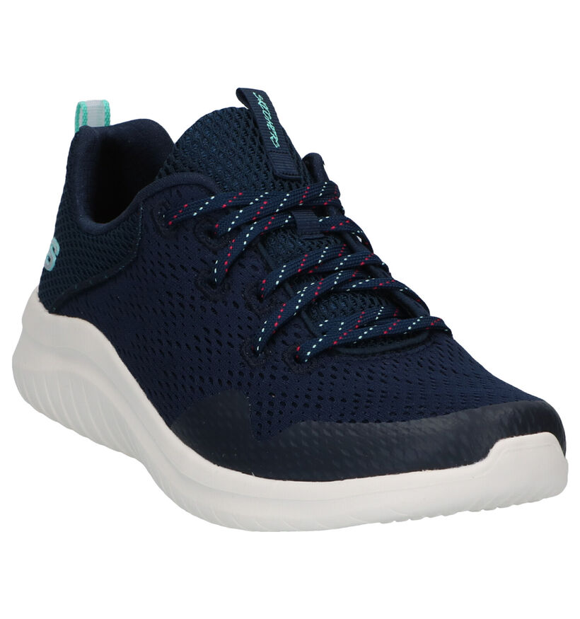 Skechers Ultra Flex 2.0 Baskets en Bleu en textile (279334)