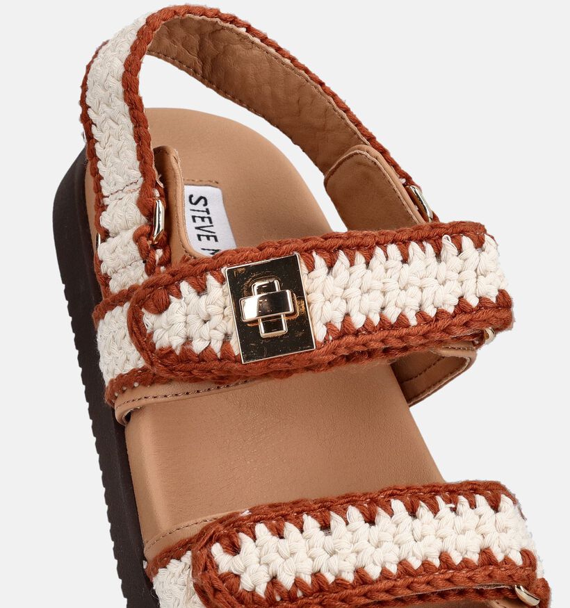 Steve Madden Mona Cream Sandales plates en &Eacute;cru pour femmes (372092)