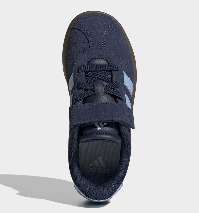 adidas VL Court 3.0 Baskets en Bleu pour gar&ccedil;ons (380589)