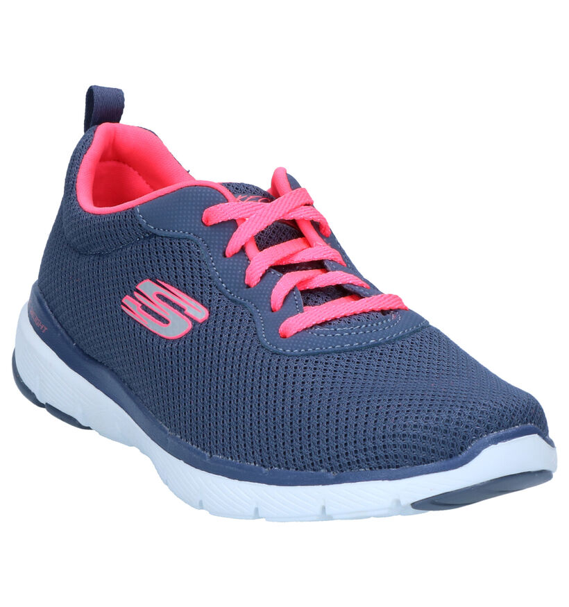 Skechers Flex Appeal 3.0 Zwarte Sneakers in stof (301476)