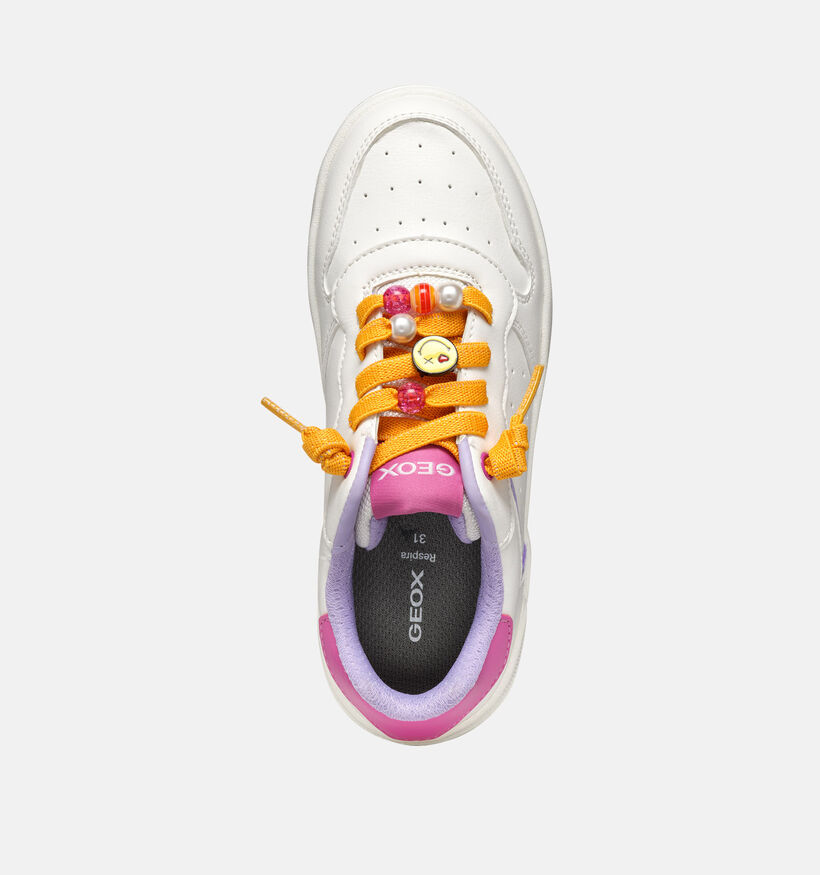 Geox Washiba Witte Sneakers voor meisjes (356416) - geschikt voor steunzolen