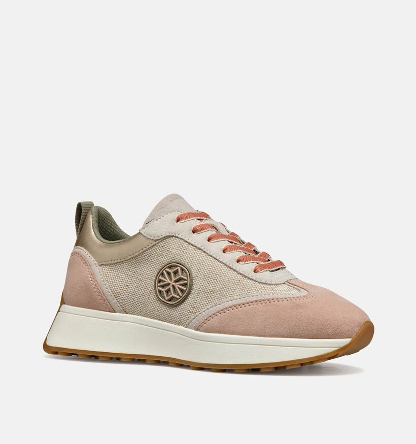 Geox Amabel Baskets en Rose pour femmes (351666) - pour semelles orthopédiques