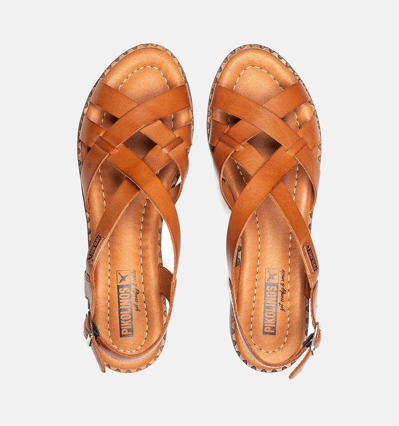 Pikolinos Sandales plates en Cognac pour femmes (354659)