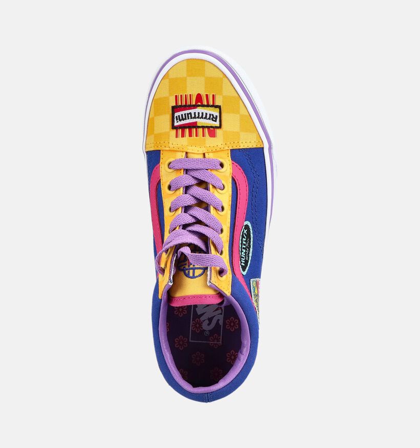 Vans Old Skool x KPop Demon Hunters Blauwe/Multi Sneakers voor jongens, meisjes (381688)