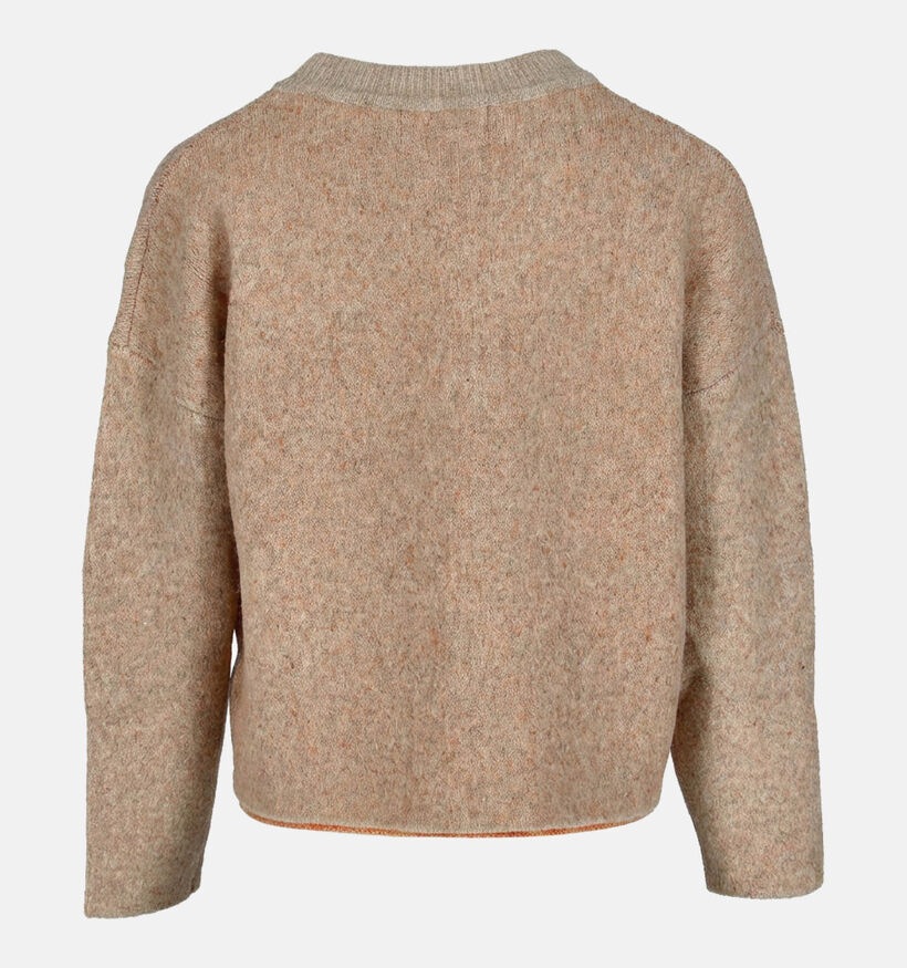 Orfeo Hermione Beige Trui met Palmbomen voor dames (371926)