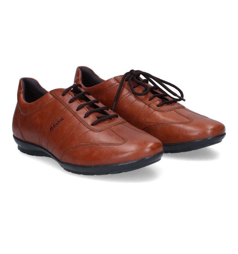 Geox Symbol Chaussures à lacets en Cognac pour hommes (317550)