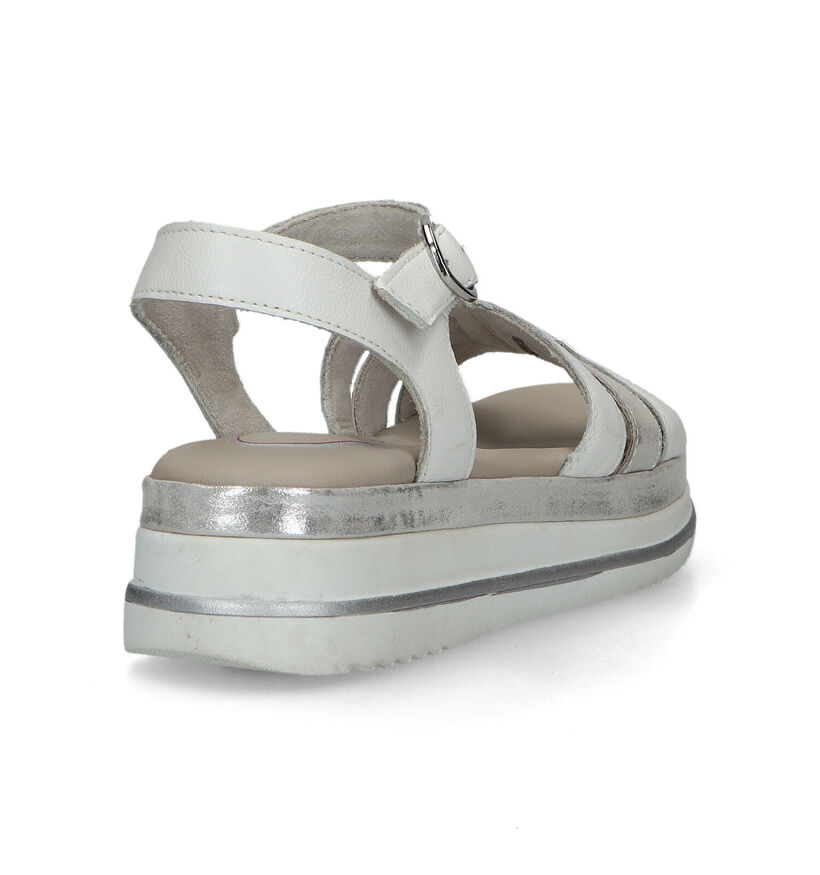 Tamaris Comfort Witte Plateausandalen voor dames (324098)