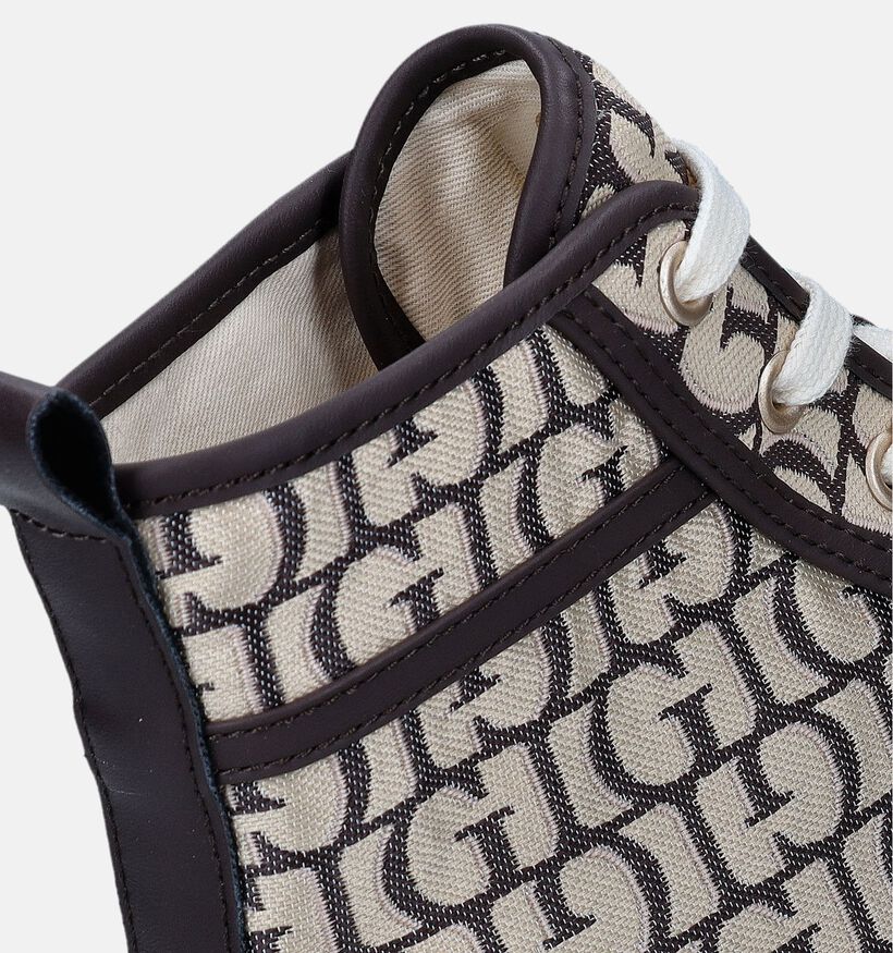 Guess Baskets hautes en Brun pour femmes (350423) - pour semelles orthopédiques