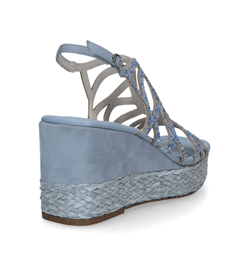 Tamaris Blauwe Sandalen met sleehak voor dames (325584)