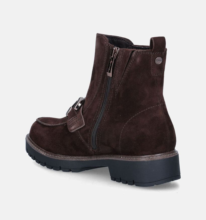 Tamaris Bottines plates en Marron pour femmes (346635)