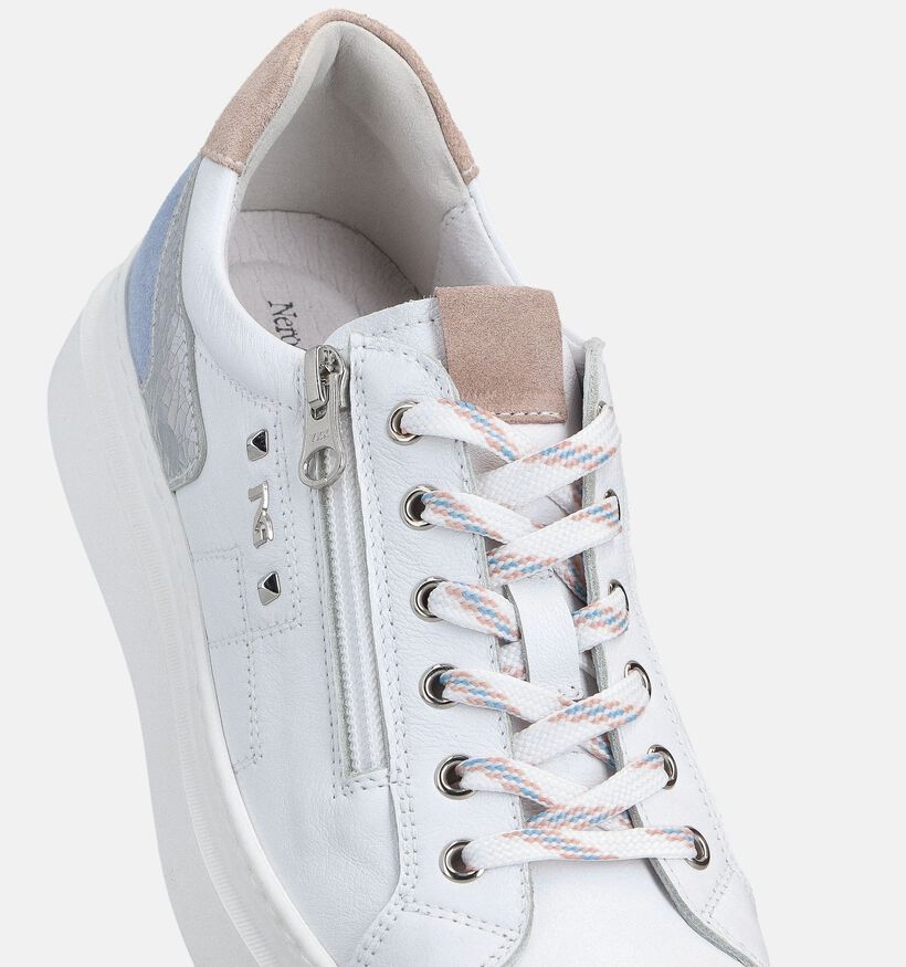 NeroGiardini Witte Sneakers met Rits voor dames (369090) - geschikt voor steunzolen