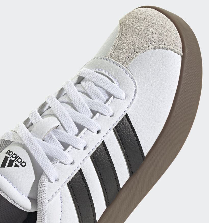 adidas VL Court 3.0 Witte/Zwarte Sneakers voor jongens, meisjes (357017) - geschikt voor steunzolen
