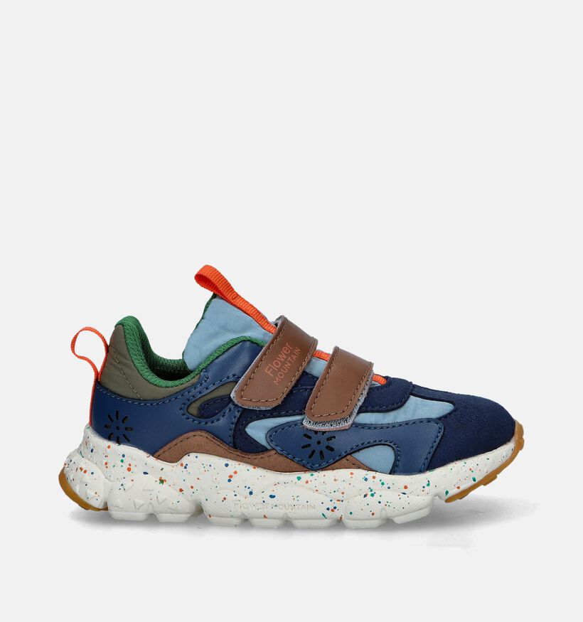 Naturino x Flower Mountain Saburo Blauwe Velcroschoenen voor jongens (349001)