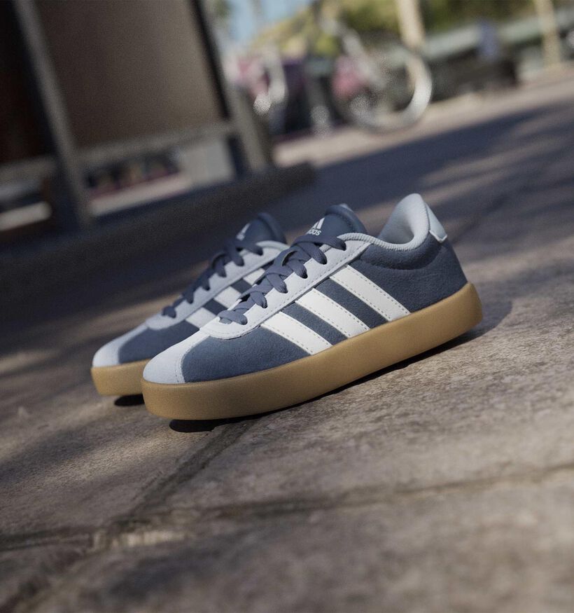adidas VL Court 3.0 Blauwe Sneakers voor meisjes, jongens (366871) - geschikt voor steunzolen