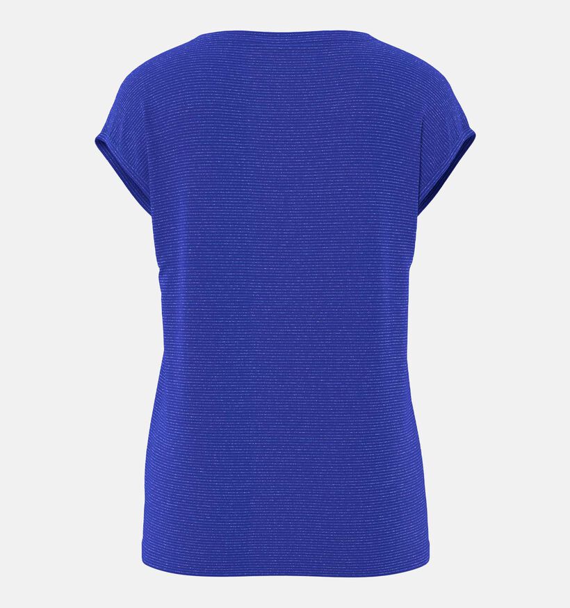 Pieces Billo Tee Lurex T-shirt en Bleu pour femmes (361143)