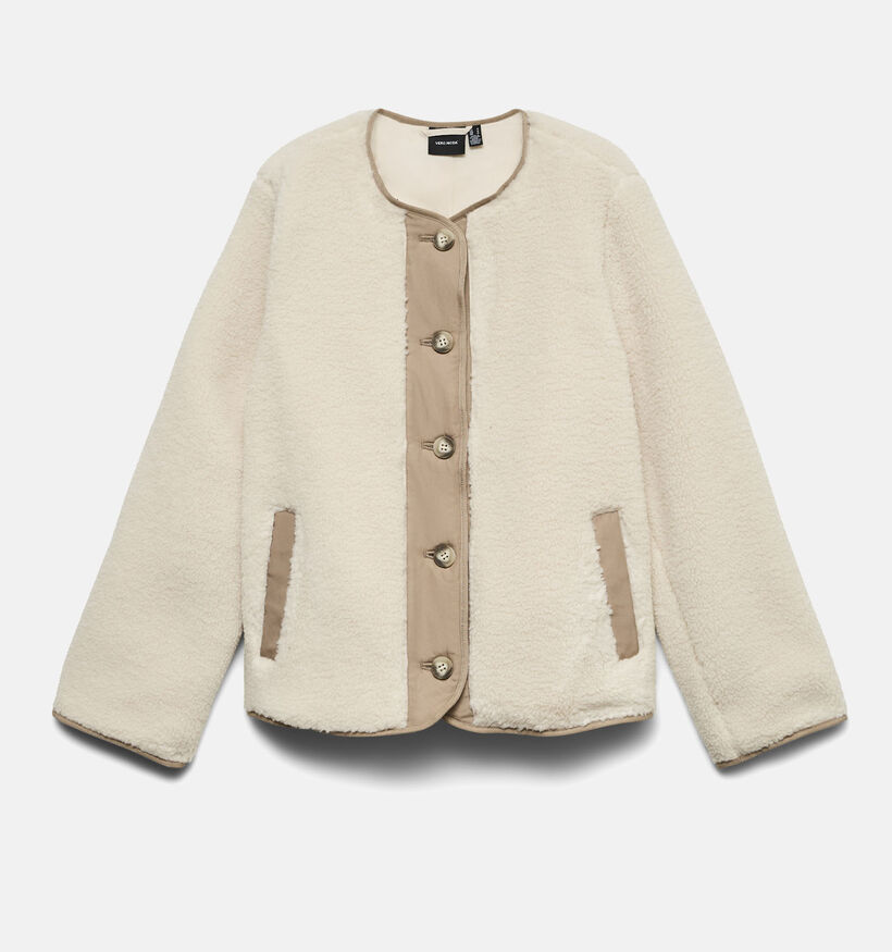 Vero Moda Francesca Beige Teddy Jas voor dames (377597)