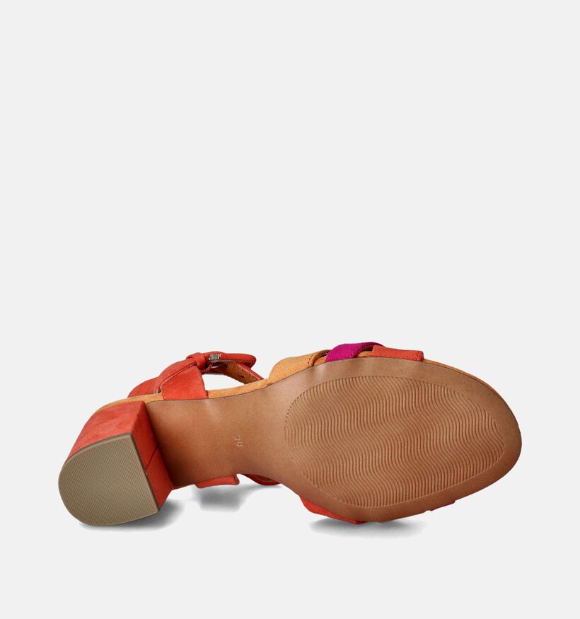 Marco Tozzi Sandales Talon Carré en Orange pour femmes (354223)