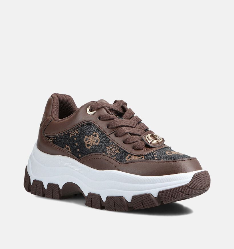 Guess Berrett Baskets en Brun foncé pour femmes (362347) - pour semelles orthopédiques