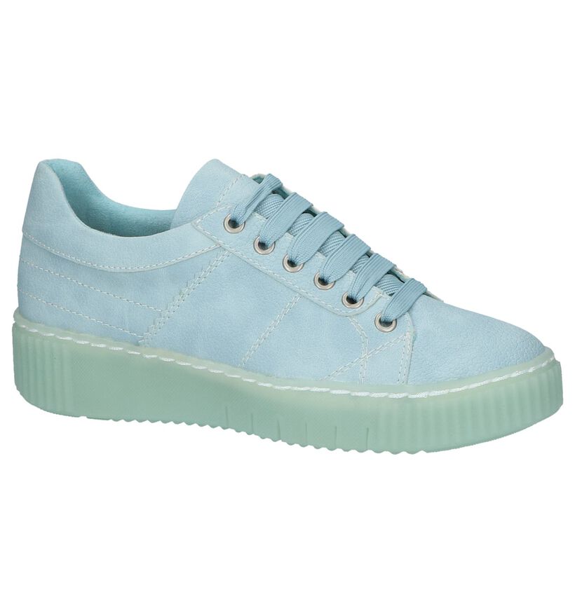 Tamaris Baskets basses en Bleu clair en simili cuir (214176)