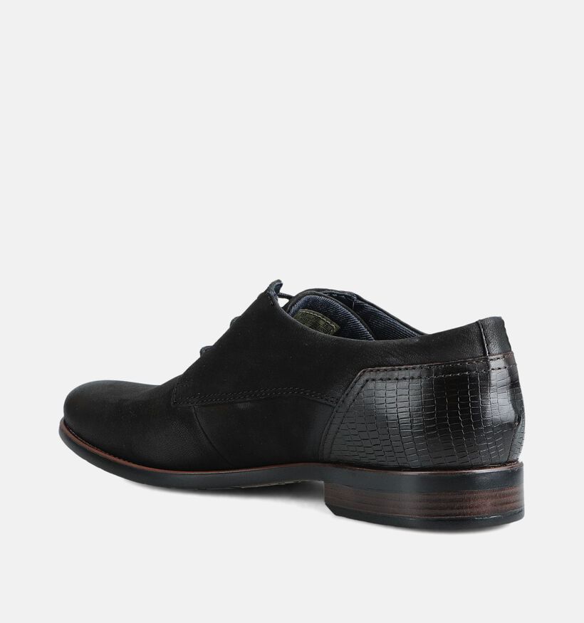 Bugatti Licio Zwarte Geklede Veterschoenen voor heren (367318)