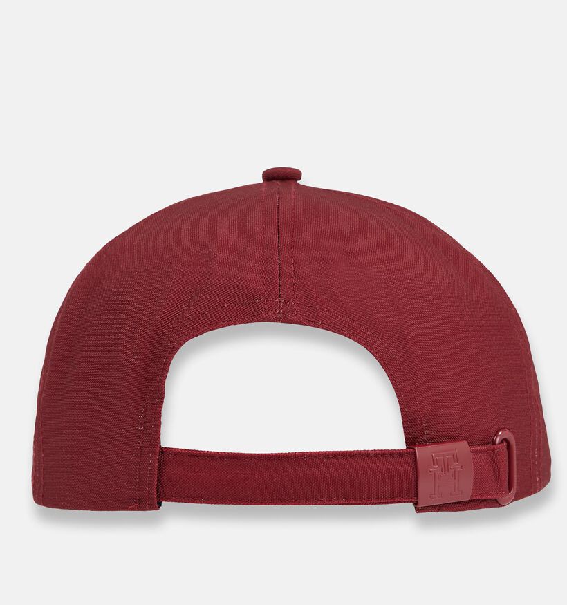 Tommy Hilfiger Monogram Debossed Casquette en Bordeaux pour femmes (342412)