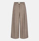 Minuit Douze Wesley Beige Wijde Geklede Broek voor dames (381852)