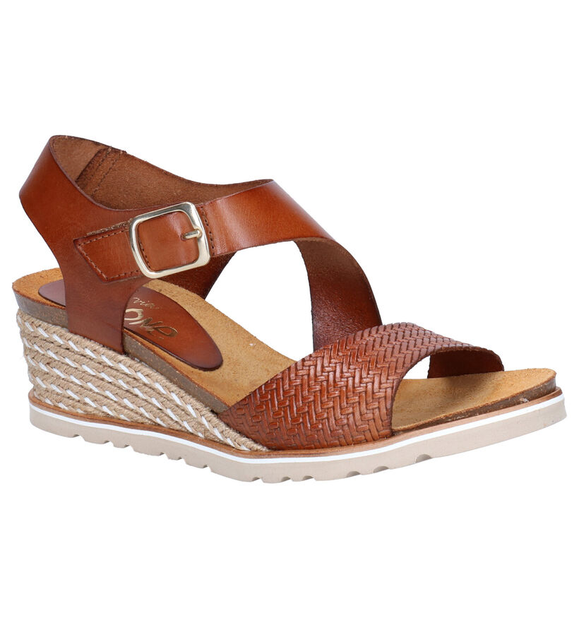 Via Limone Cognac Sandalen in leer (273197)