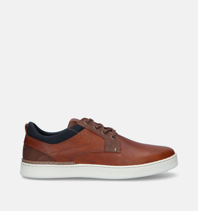 Bullboxer Cognac Veterschoenen voor heren (348875) - geschikt voor steunzolen