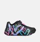 Skechers Uno Lite Heart Status Zwarte Sneakers voor meisjes (376837)