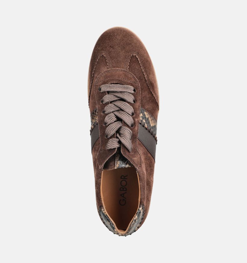 Gabor Bruine Sneakers voor dames (376981) - geschikt voor steunzolen