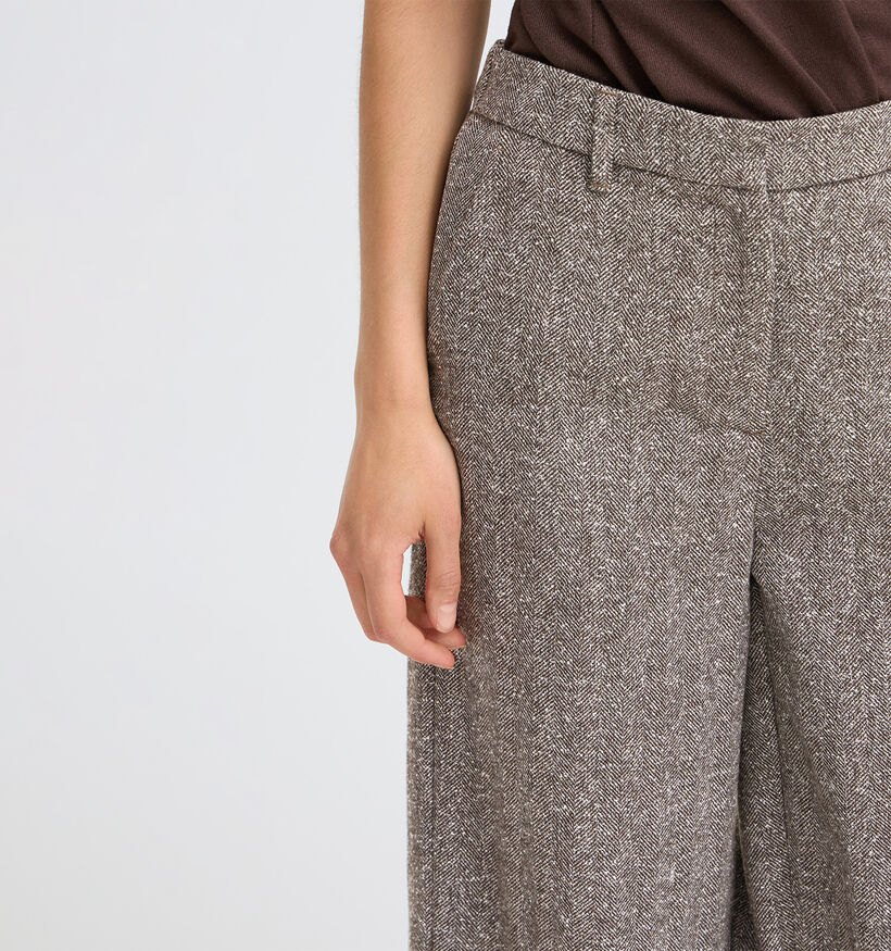 Fransa Vea Bruine Gem&ecirc;leerde Broek voor dames (379931)
