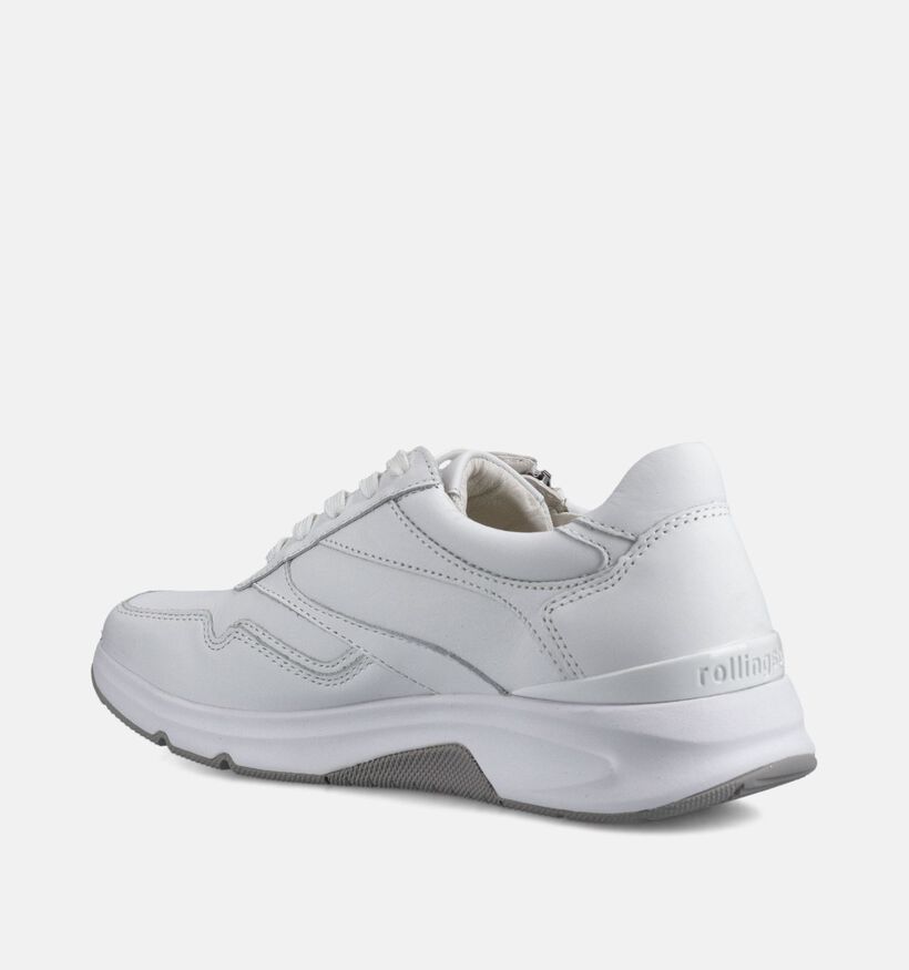 Gabor Rollingsoft Witte Veterschoenen voor dames (369503) - geschikt voor steunzolen