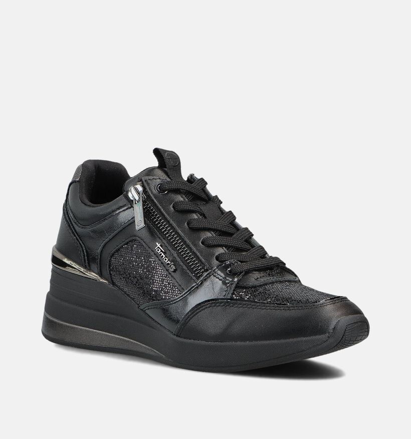 Tamaris Sleehak Sneakers Zwart voor dames (360591) - geschikt voor steunzolen