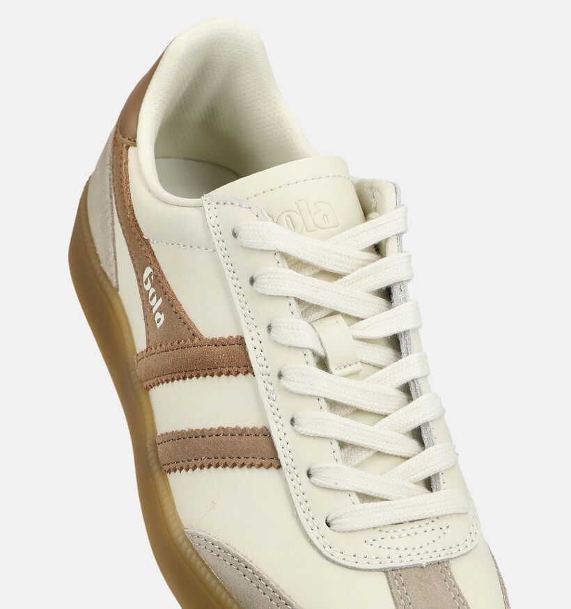 Gola Viper Leather Baskets casual en &Eacute;cru pour femmes (377146) - pour semelles orthop&eacute;diques