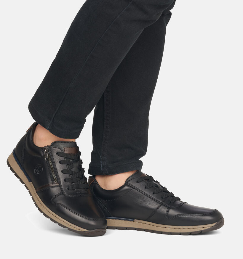 Rieker Zwarte Sneakers voor heren (360437) - geschikt voor steunzolen