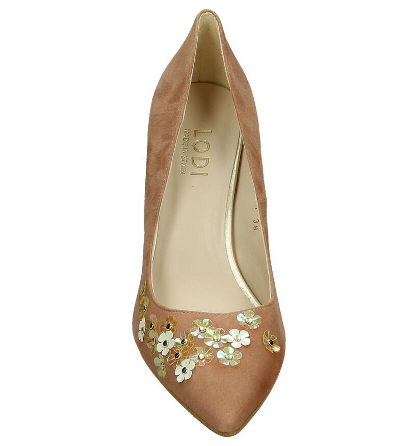 Roze Pumps Lodi met Bloemen, , pdp