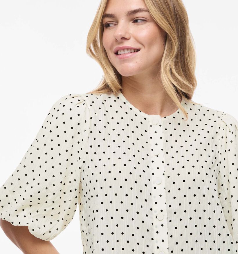 Vila Polkadot Blouse en Blanc/Noir pour femmes (374298)