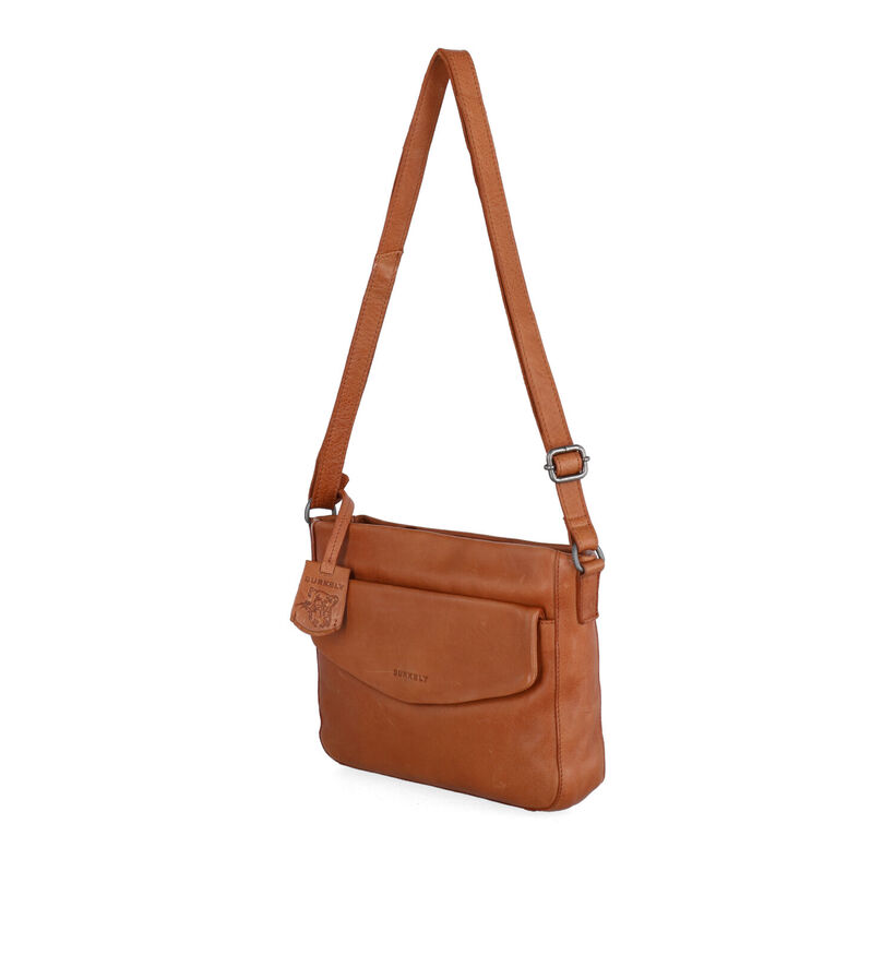 Burkely Just Jackie Grijze Crossbody Tas in leer (297305)