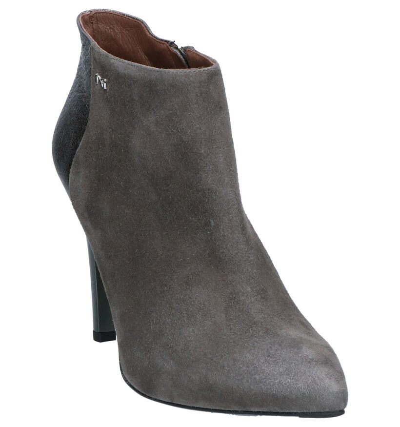 NeroGiardini Bottillons à talons en Vert kaki en cuir (259938)