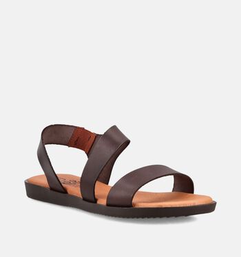 Hee Sandalen Zwart/Goud/Cognac/Bruin