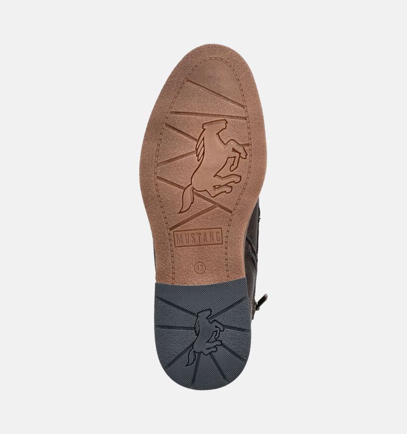 Mustang Donkerbruine Boots met Veters en Rits voor heren (378977)