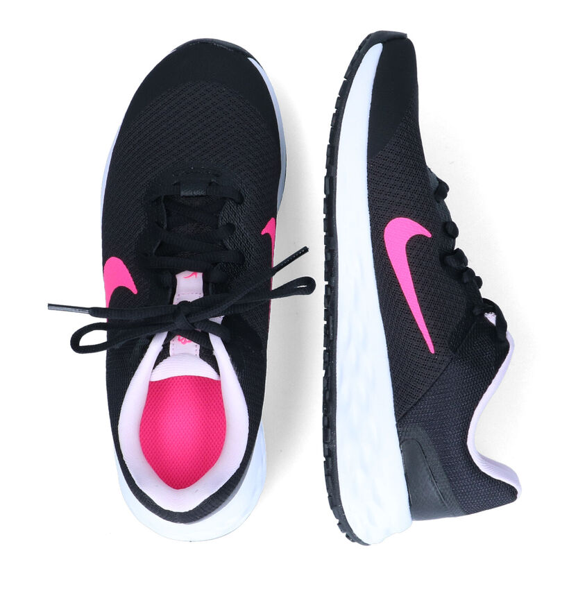 Nike Revolution Zwarte Sneakers voor meisjes (308951) - geschikt voor steunzolen