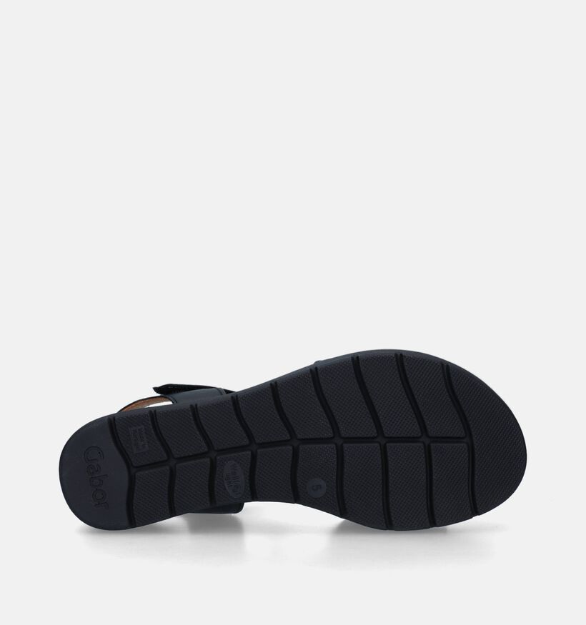 Gabor Comfort Sandales avec talon compensé en Noir pour femmes (339496)
