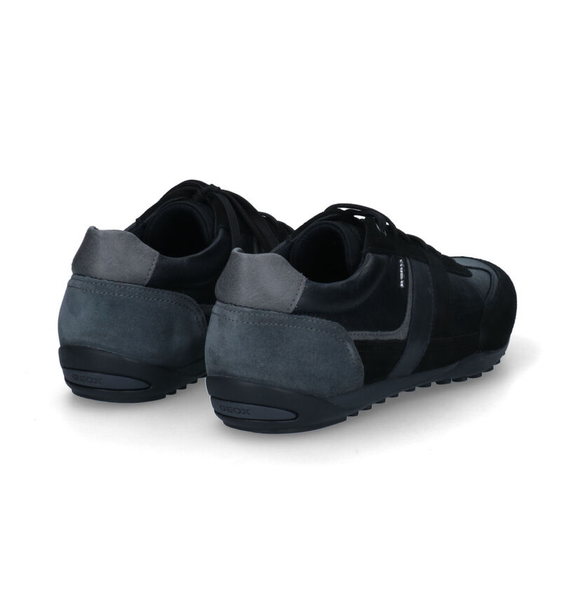 Geox Wells Chaussures basses en Noir en cuir (315803)