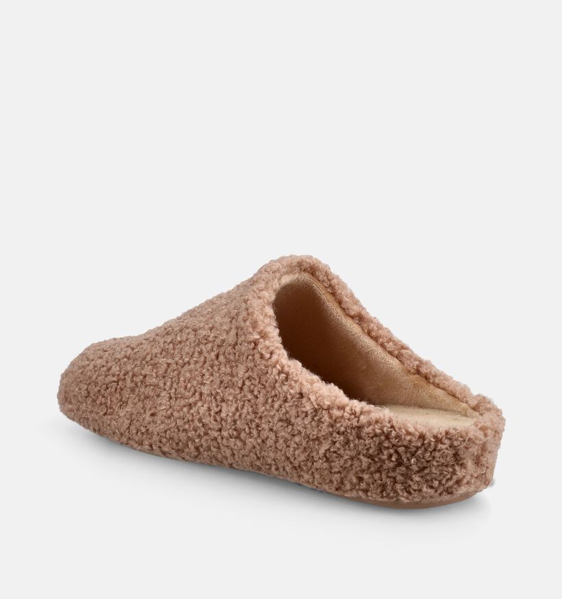 Scapa Bruine Teddy Pantoffels voor dames (380850) - geschikt voor steunzolen