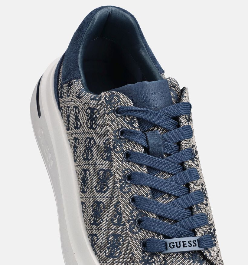 Guess Elba Blauwe Lage Sneakers voor heren (369914) - geschikt voor steunzolen