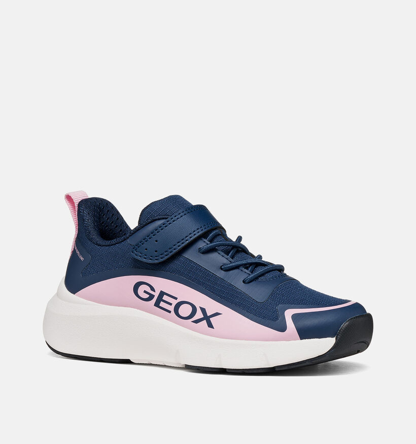 Geox Pro-Ran Girl Baskets basses en Bleu fonc&eacute;/Bleu pour filles (377738) - pour semelles orthop&eacute;diques
