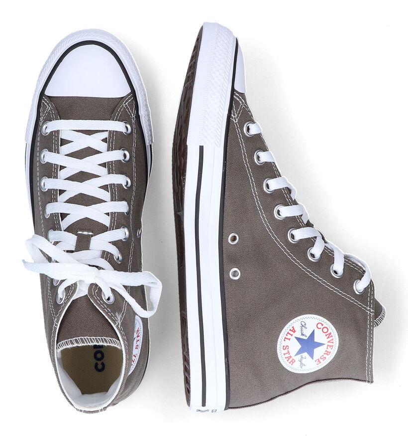 Converse Chuck Taylor All Star Hi Baskets en Noir pour femmes, hommes (361446)