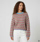 Pieces Ada Rode/Blauwe Gestreepte Trui voor dames (379327)
